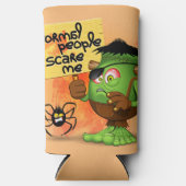 'Normale mensen schrikken me' Frankenstein karakte Seltzer Blikjeskoeler (Voorkant)