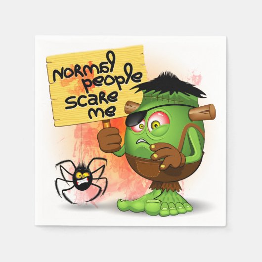 'Normale mensen schrikken me' Frankenstein karakte Servet (Voorkant)