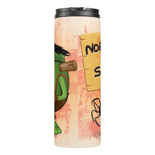 'Normale mensen schrikken me' Frankenstein karakte Thermosbeker (Achterkant)