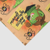 'Normale mensen schrikken me' Frankenstein karakte Tissuepapier (Detail)