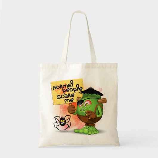 'Normale mensen schrikken me' Frankenstein karakte Tote Bag (Voorkant)