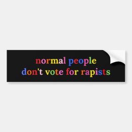 Normale Mensen Stemmen Niet Op Verkrachters Anti T Bumpersticker