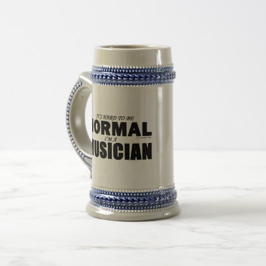 Normale musicus Beer Stein Bierpul (Voorkant links)