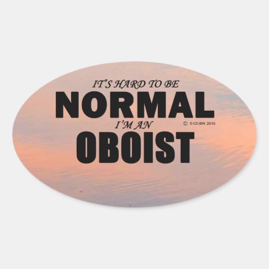 Normale oboïde Sticker (Voorkant)