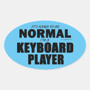 Normale Ovaal Sticker toetsenbordspeler
