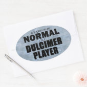 Normale Ovaal Sticker van Dulcimer Player (Envelop)