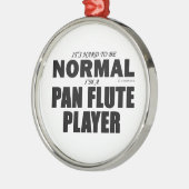 Normale Pan Flute Player Metalen Ornament (Links)