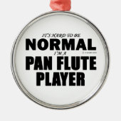 Normale Pan Flute Player Metalen Ornament (Voorkant)