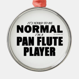 Normale Pan Flute Player Metalen Ornament
