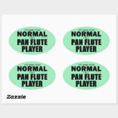 Normale Pan Flute Player Oval Sticker (Vel)