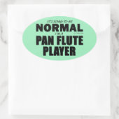 Normale Pan Flute Player Oval Sticker (Tas)