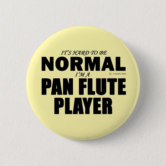 Normale Pan Flute Player Ronde Button 5,7 Cm (Voorkant)