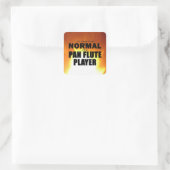Normale Pan Flute Player Square Sticker (Tas)