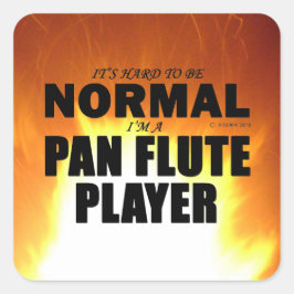 Normale Pan Flute Player Square Sticker