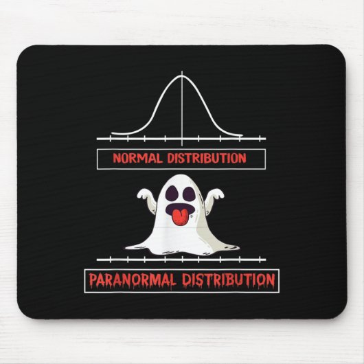 Normale paranormale distributie halloween wiskunde muismat (Voorkant)