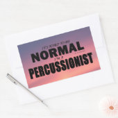 Normale perussionist rechthoekige Sticker (Envelop)