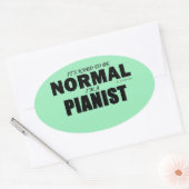 Normale Pianist Oval Sticker (Envelop)