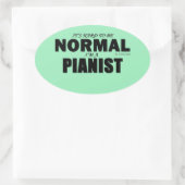 Normale Pianist Oval Sticker (Tas)