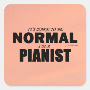 Normale Pianist Square Sticker