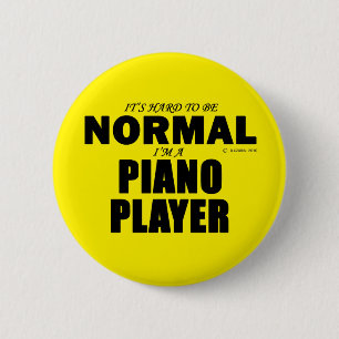 Normale pianospeler ronde button 5,7 cm