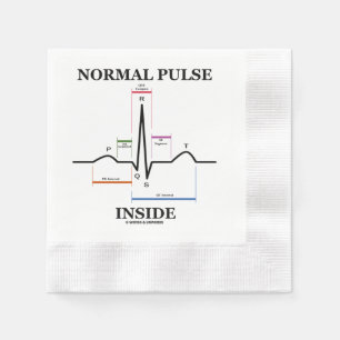 Normale pols binnen hartslag elektrocardiogram servet