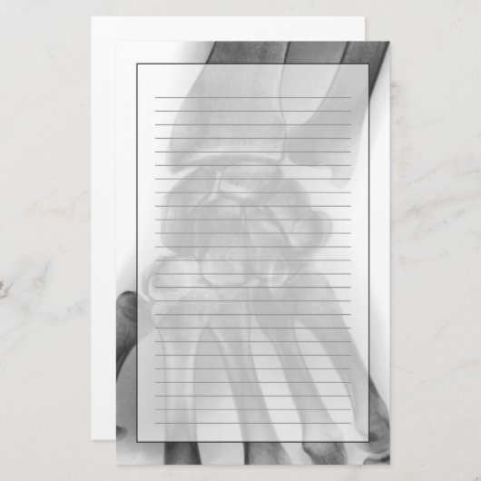 Normale pols, röntgenstraal briefpapier (Voorkant / Achterkant)