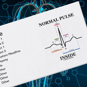 Normale puls binnenin (ECG/EKG-elektrocardiogram) Visitekaartje