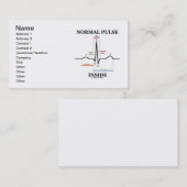 Normale puls binnenin (ECG/EKG-elektrocardiogram) Visitekaartje (Voorkant / Achterkant)
