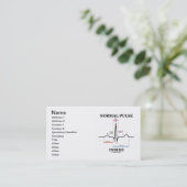 Normale puls binnenin (ECG/EKG-elektrocardiogram) Visitekaartje (Staand voorkant)