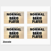 Normale rechthoekige Banjo Player-Sticker Sticker (Vel)
