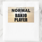 Normale rechthoekige Banjo Player-Sticker Sticker (Tas)