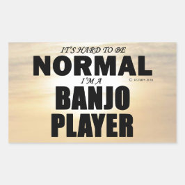 Normale rechthoekige Banjo Player-Sticker Sticker