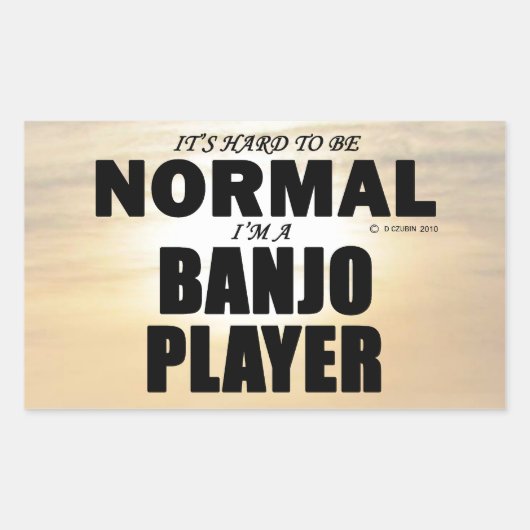 Normale rechthoekige Banjo Player-Sticker Sticker (Voorkant)