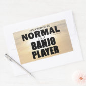 Normale rechthoekige Banjo Player-Sticker Sticker (Envelop)