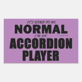 Normale rechthoekige Sticker Accordion Player