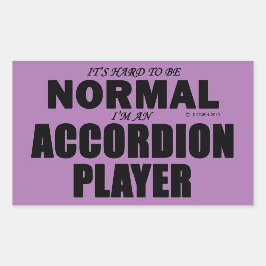 Normale rechthoekige Sticker Accordion Player (Voorkant)