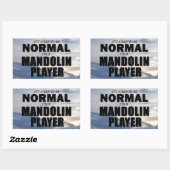 Normale Rechthoekige Sticker Mandolin Player (Vel)