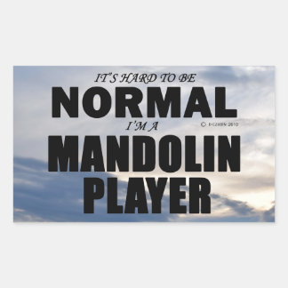 Normale Rechthoekige Sticker Mandolin Player