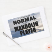 Normale Rechthoekige Sticker Mandolin Player (Envelop)