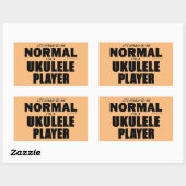 Normale rechthoekige Sticker van Ukulele Player (Vel)