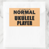 Normale rechthoekige Sticker van Ukulele Player (Tas)