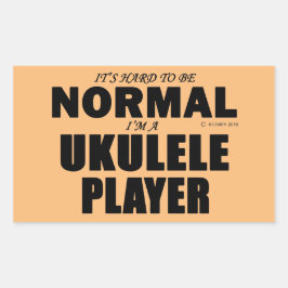 Normale rechthoekige Sticker van Ukulele Player