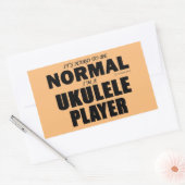 Normale rechthoekige Sticker van Ukulele Player (Envelop)