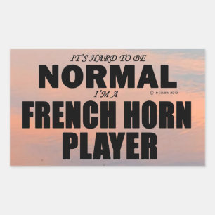 Normale, rechthoekige Sticker voor Franse Horn Pla
