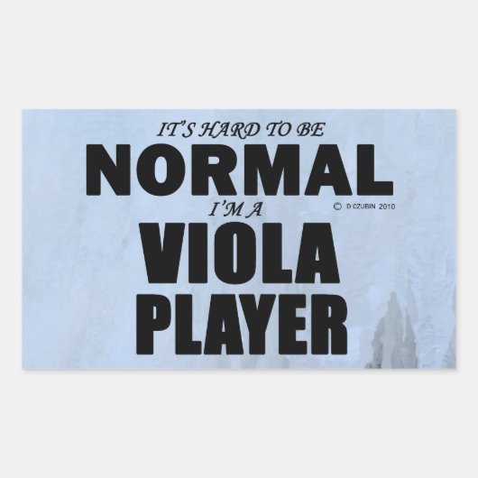 Normale rechthoekige Viola Player-Sticker Sticker (Voorkant)