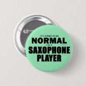 Normale saxofone-speler ronde button 5,7 cm (Voorkant /achterkant)