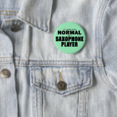 Normale saxofone-speler ronde button 5,7 cm (In situ)