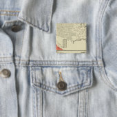 Normale scholen en middelbaar onderwijs vierkante button 5,1 cm (In situ)