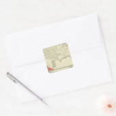 Normale scholen en middelbaar onderwijs vierkante sticker (Envelop)