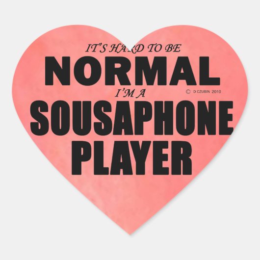 Normale Sousaphone Player Heart Sticker (Voorkant)